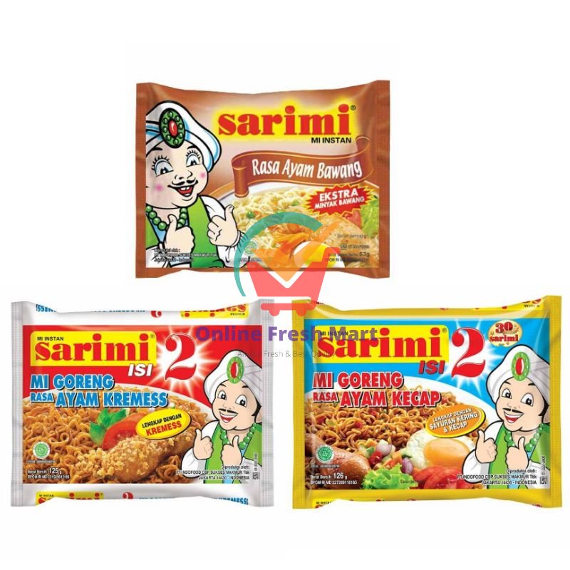 

Sarimi Isi 2 Mie Instan Goreng Ayam Kecap kremes bawang - Online Fresh Mart Denpasar