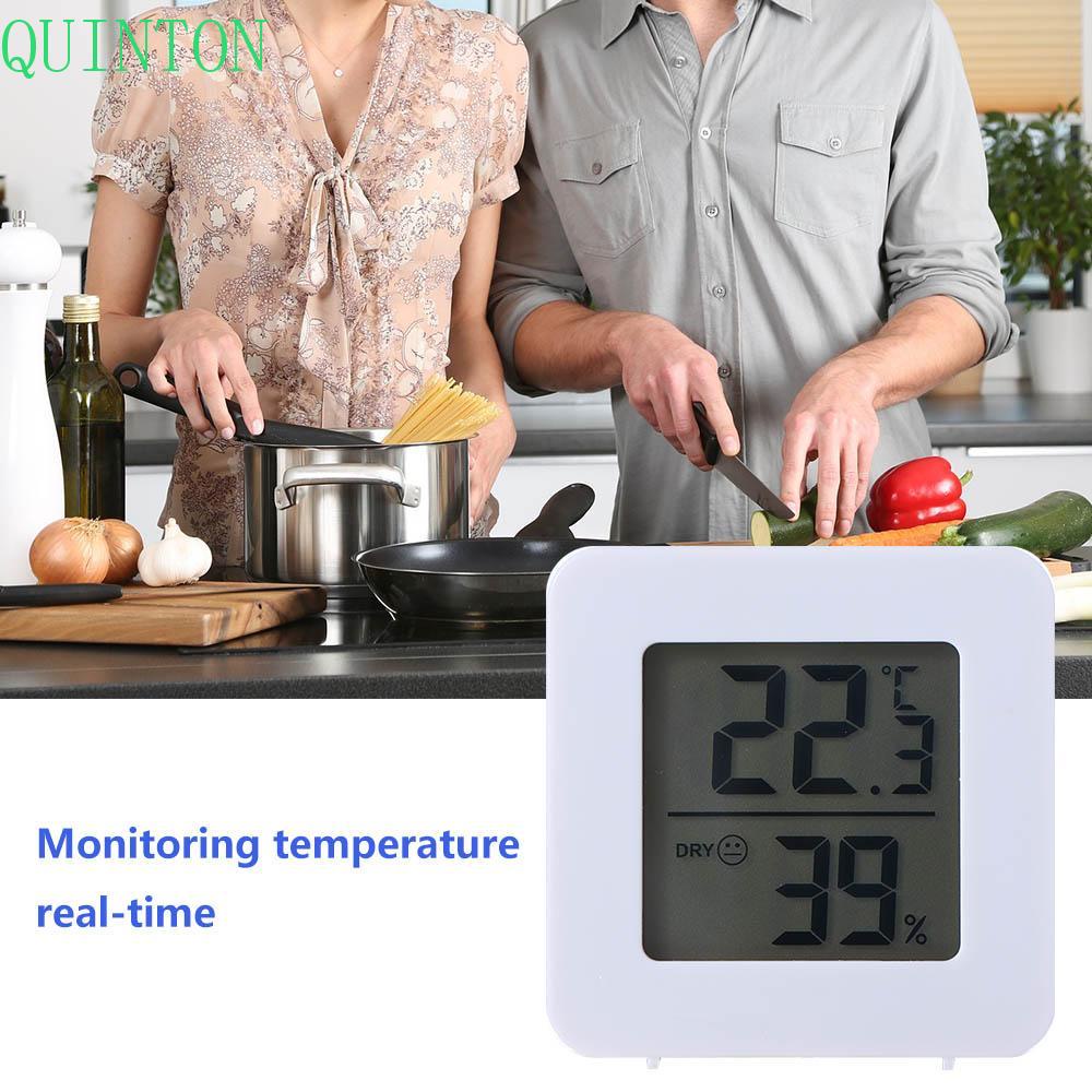 Quinton Hygrometer Ruangan Wireless Indoor LCD Pengatur Suhu Termometer Sensor Suhu Hygrometer Thermometer Hygrometer