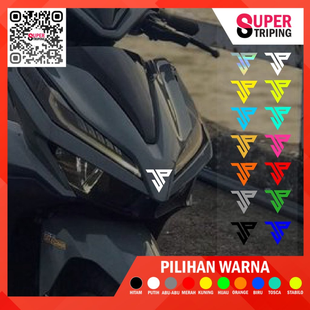 Sticker Cutting Logo JP Hologram Reflektif