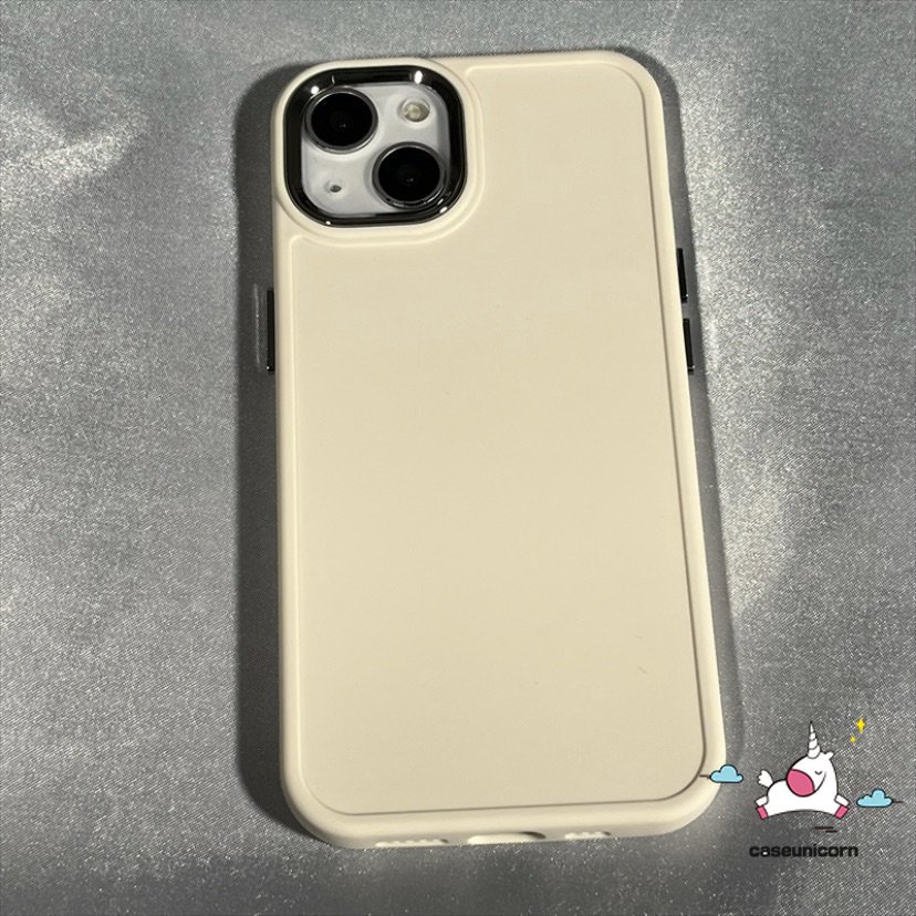 Casing Persegi Plating Mewah Warna Solid Sederhana Kompatibel Untuk iPhone 7Plus 11 8Plus 13 14 11 12 Pro MAX XR X XS MAX Warna-Warni Cinta Hati Berlian Casing Ponsel Dengan Dekorasi Stiker