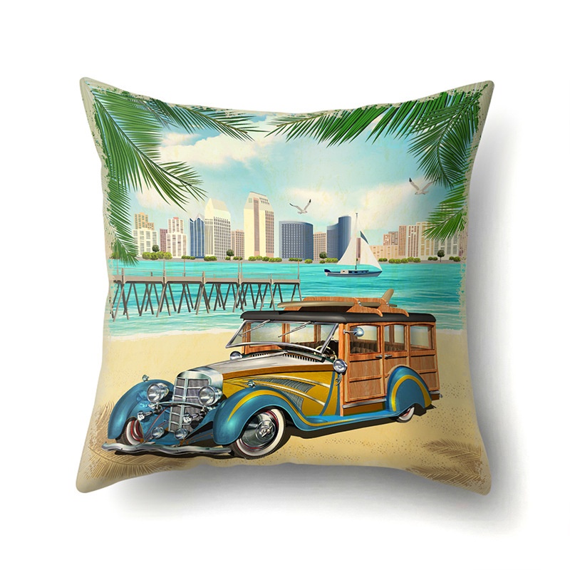 Sarung Bantal VEHICLE Sofa Print Motif LUCU 45 x 45cm Lucu Cute Animal Cushion Cover Kain Kursi