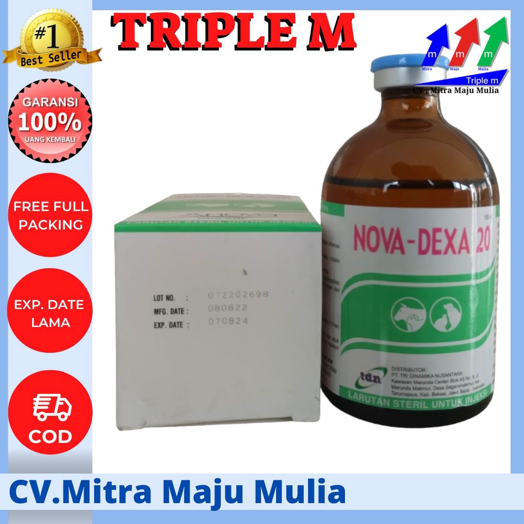 NOVA DEXA 100 ML TRIPLE M - Obat Anti Inflamasi untuk Hewan