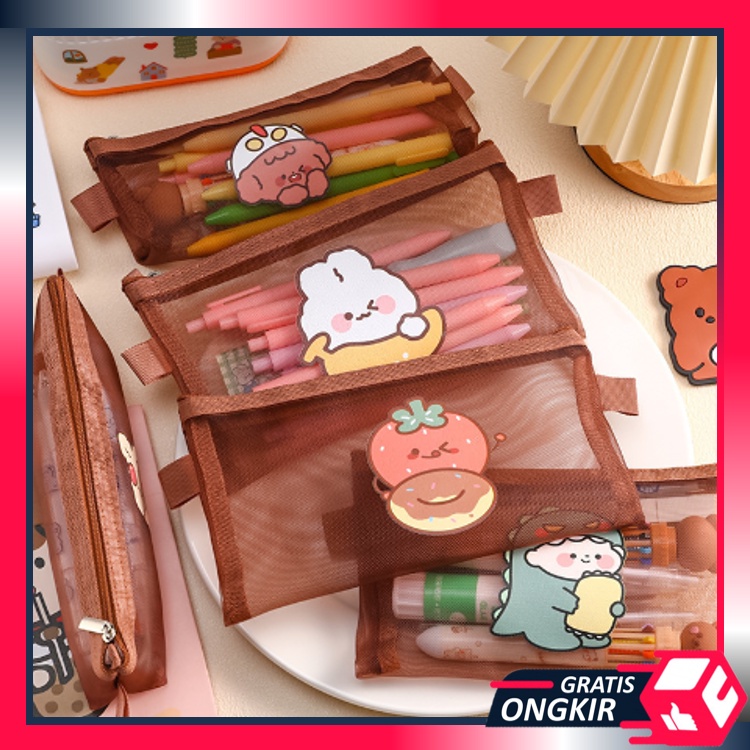 

Gratis Ongkir - S5776 Tempat Pensil Motif Multifungsi Dengan Reseleting / Dompet Pensil Lucu Tempat Make Up / Kotak Pensil Alat Tulis