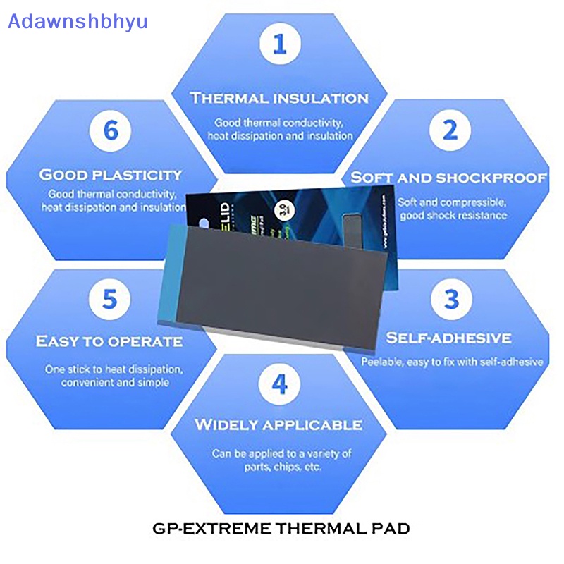 Adhyu GELID GP-Ultimate 15W/MK Thermal Pad CPU/GPU Graphics Silicone Grease Pad Panas ID