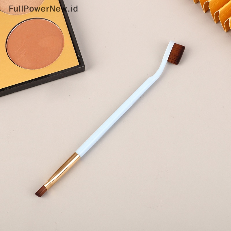 Power 1Pc Kuas Makeup Kepala Ganda Cream Puff Toothbrush Brush &amp; Brush Alis ID