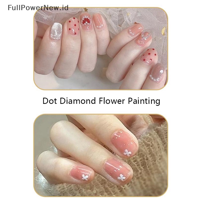 Power 4Pcs Pena Nail Art Ujung Ganda Dotg Gambar Paing UV Gel Liner Polish Brush ID