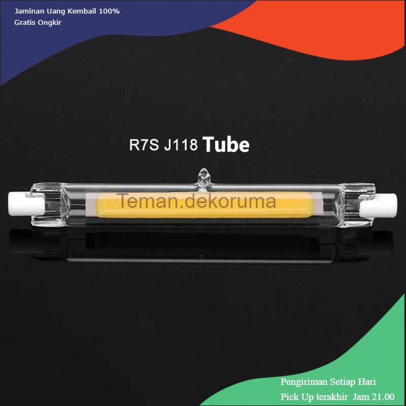 TD - LMP JSLED Lampu LED COB R7S Halogen Glass Tube 118 mm 15 W - JS118