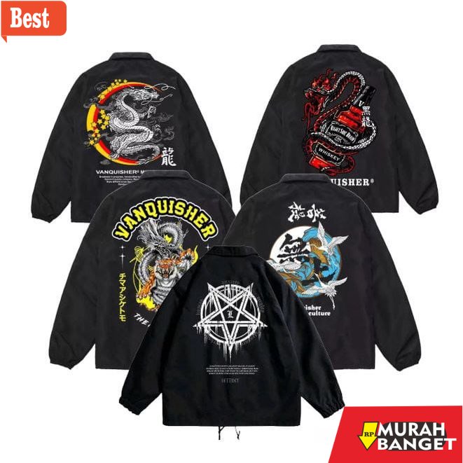 Jaket parasut pria terbaru- JAKET COACH PRIA NAGA HITAM / JAKET NAGA ERIGO / JAKET WINDBREAKERS / CJ