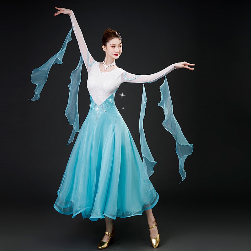 Modern Dance Dress New National Standard Dance Competition Dress Waltz Dress Big Swing Social Dance 