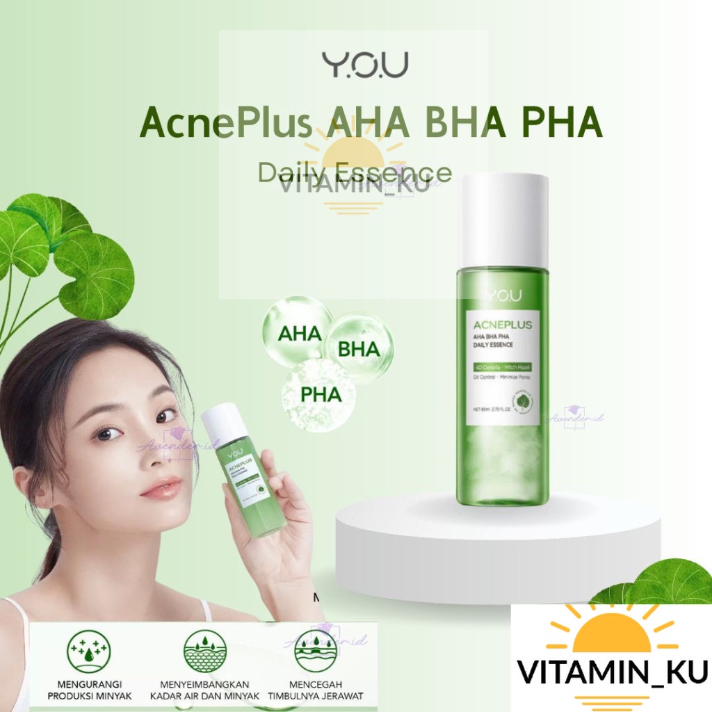 ️AVENDER️ ￼(GET 1 GIFT) YOU AcnePlus AHA BHA PHA Daily Essence | Acne Treatment | Exfoliating Toner VITAMINKU