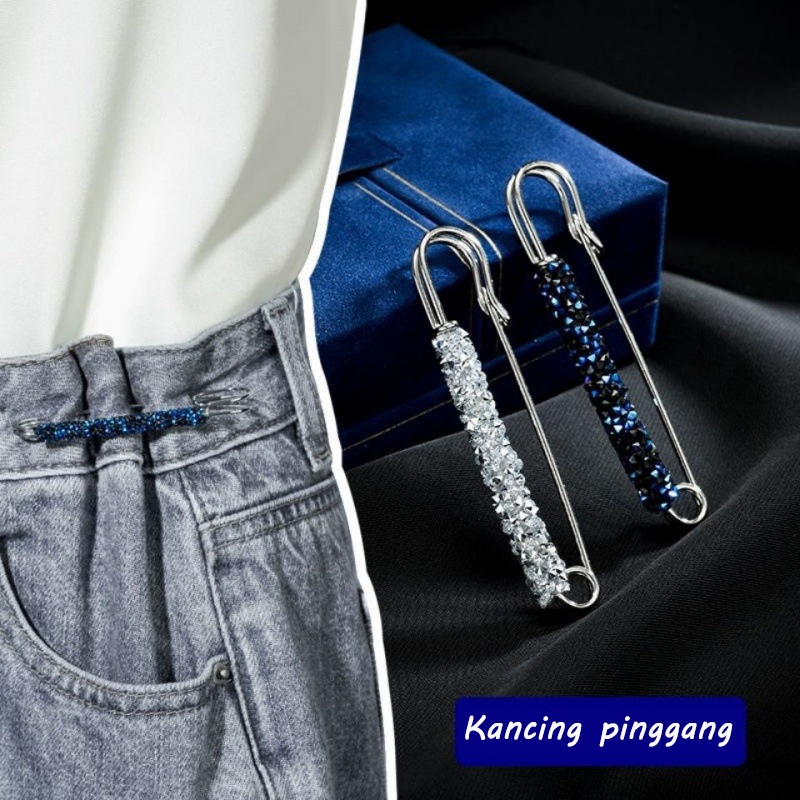 Kancing Jeans Adjustable Bongkar Pasang Daisy Model Bebas Paku Pinggang Shorten Belt Gesper Logam Celana Ban Pinggang