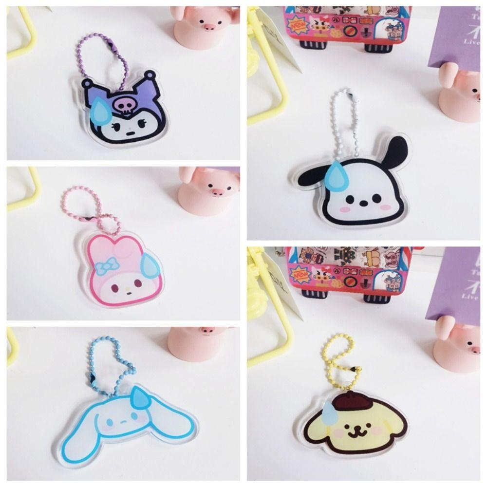 Gantungan Kunci QUINTON Kuromi, Cinnamoroll My Melody Keyrings, Gantungan Kunci Wanita Melody Yugui Dog Akrilik Lucu Untuk Charms