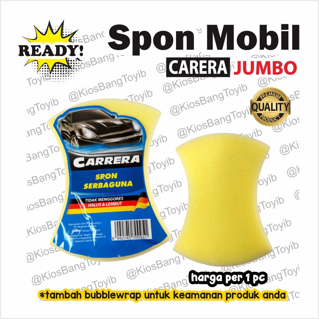 Spon Sponge Busa Cuci Mobil Motor Big Size Tebal Anti Baret (CARRERA)