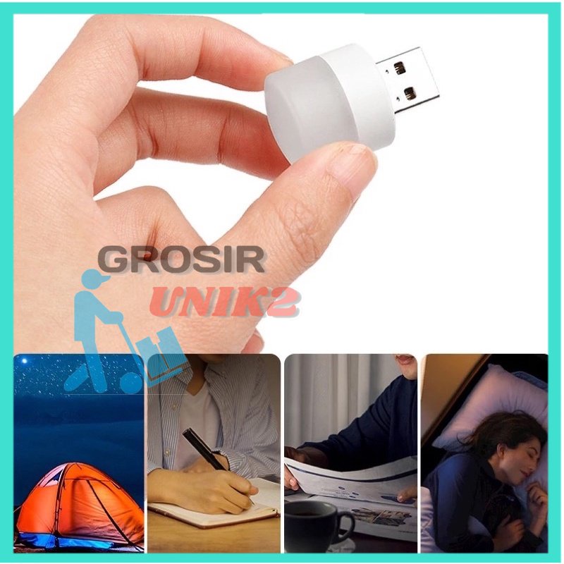 Lampu Kecil LED Usb mini Tidur Baca Belajar Night light Kamar Malam Bulat GROSIR UNIK