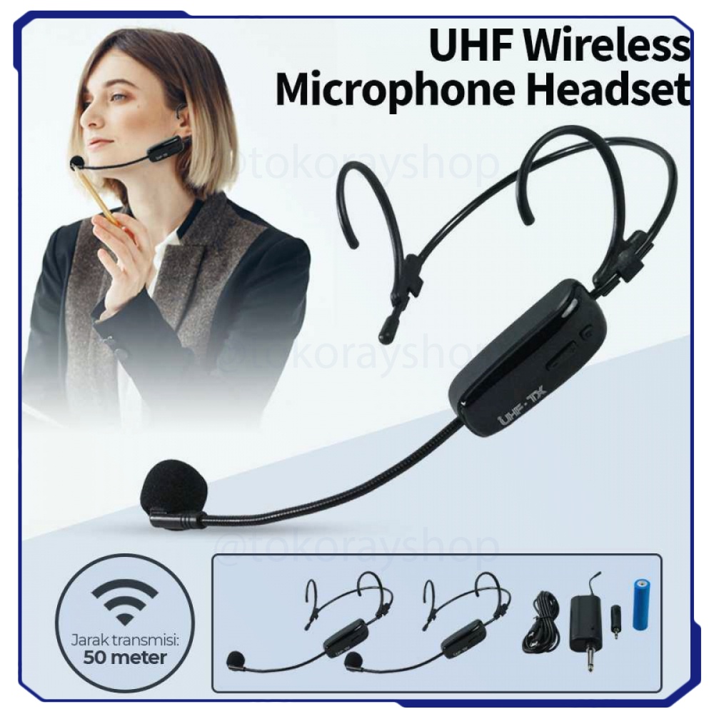 UHF Wireless Microphone Headset Tour Guide - HX-W002B