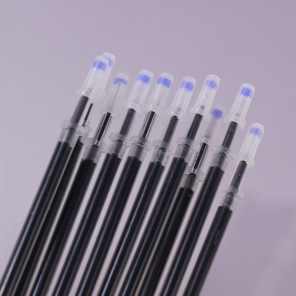 10pcs 0.5MM Transparan Tabung Jarum/Bullet Tip Signature Pen/Pulpen Ganti Refill Tinta Hitam Kantor Sekolah Perlengkapan Tulis