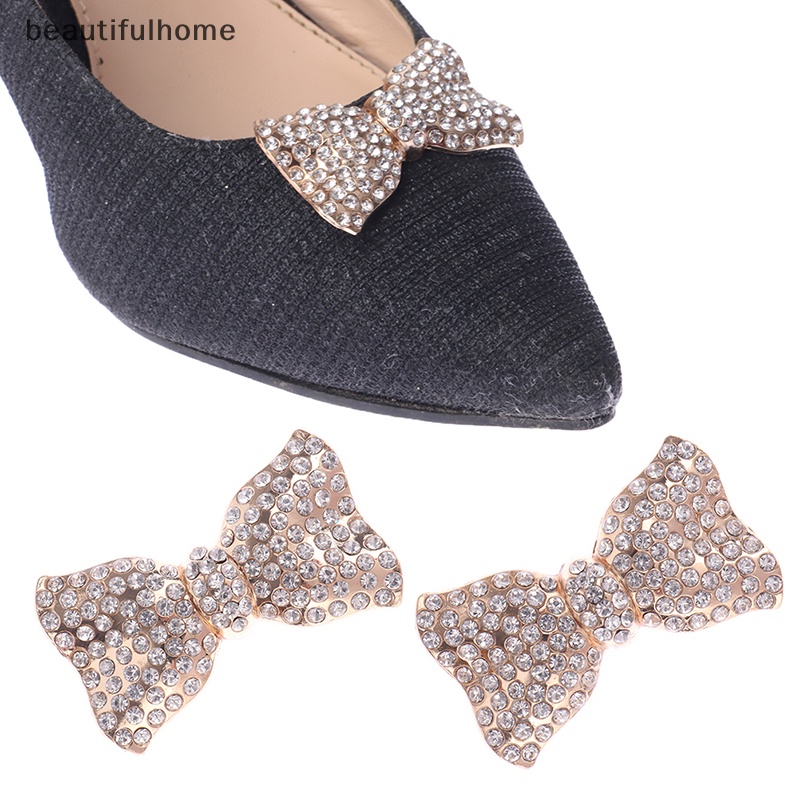 {beautifulhome} 1pc Women Shoes Clip DIY Ikatan Simpul Pesona Sepatu Perhiasan Rhinestones Sandal Gesper Dekorasi Tumit Tinggi Shoe Flower Shoes Accessories.