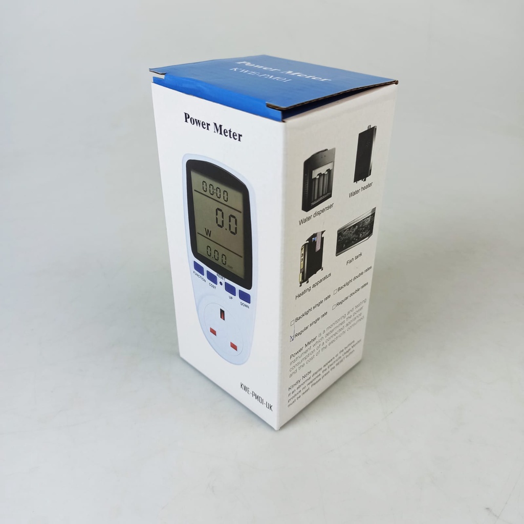 Taffware kWh Meter Pengukur Biaya Listrik Rumah Multifungsi - KWE-PM01 - White