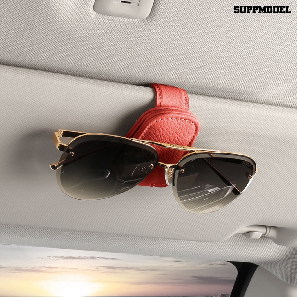 [SM] Car Sunglass Holder Tekstur Halus Keras Gesper Klip Kacamata Humanized Premium Sun Visor Glasses Clip Aksesori Mobil