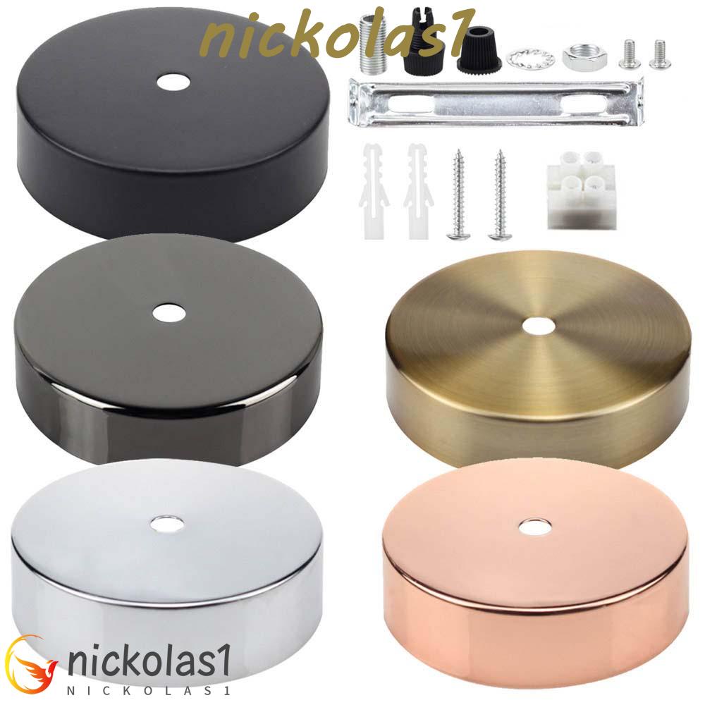 Nickolas1 Plat Dasar Plafon 5warna Metal Kamar Tidur Bulat Dekorasi Rumah Pendant Lamp Holder