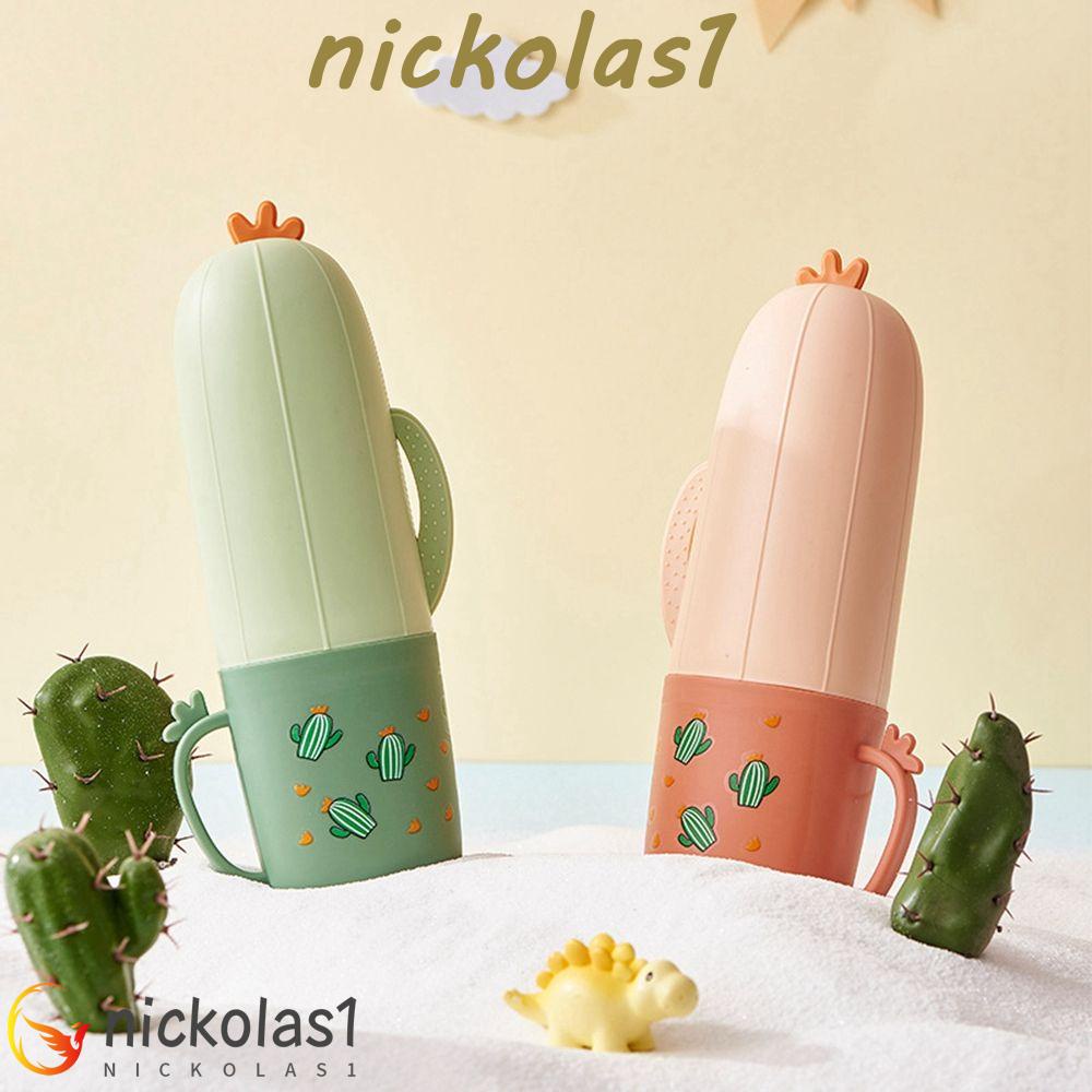 Nickolas1 Tempat Sikat Gigi Kartun Lucu Organizer Kamar Mandi Perlengkapan Perjalanan Mencuci Cangkir Organizer Berkemah Luar Ruangan Toothbrush Cup