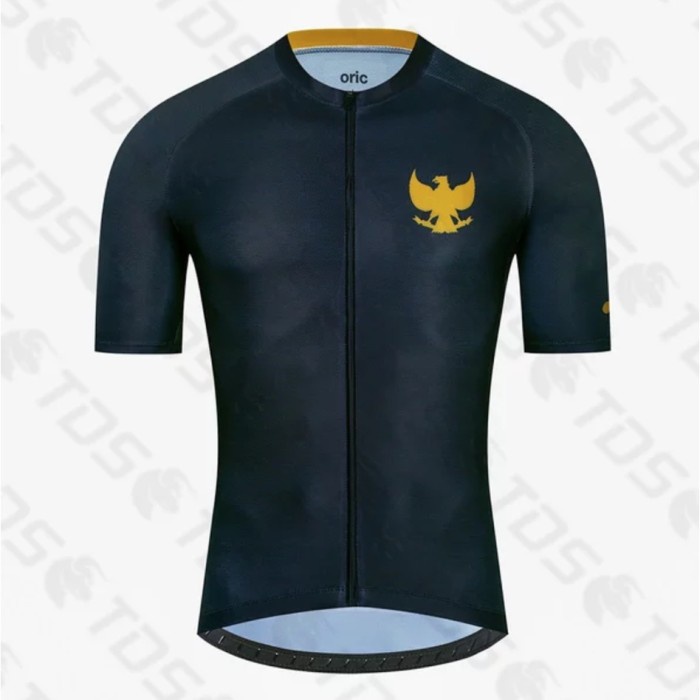 DRIO BLACK - JERSEY SEPEDA ORIC - DEAN DOT FABRIC SEPEDA ROADBIKE GOES - S