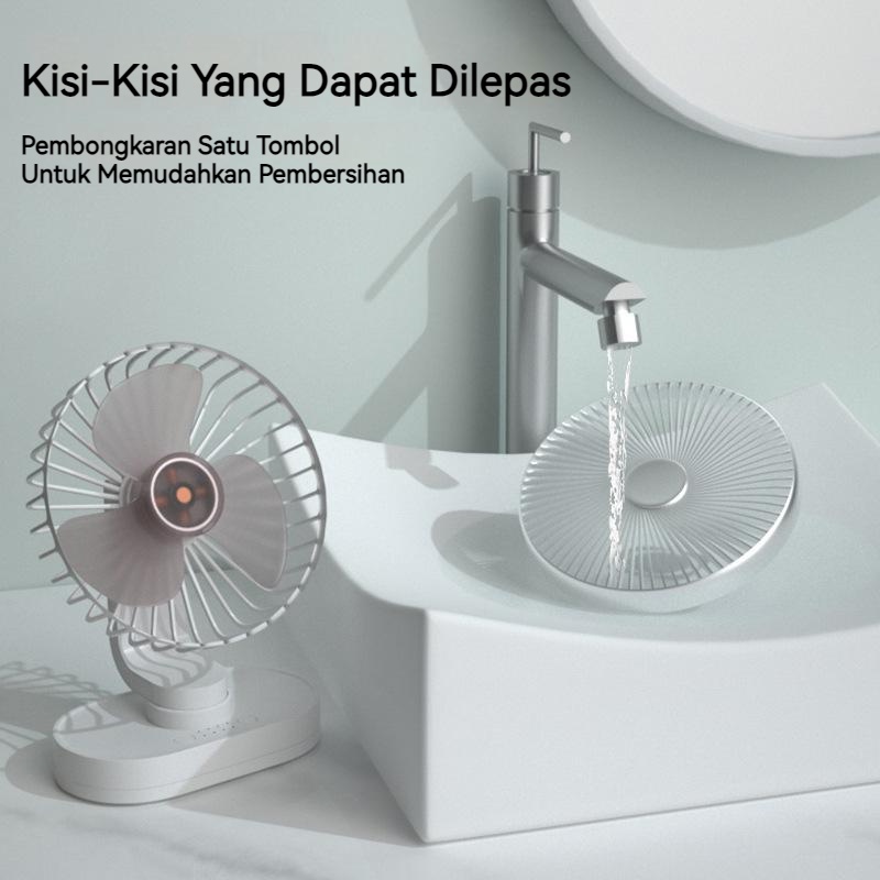 【COD】Kipas Angin Mini Meja Listrik/Kipas Angin Listrik/Kipas Angin Meja Portable Usb Cas 4000mAh/Kipas Angin Mini Portable/Kipas Angin Mini Baru Bisu USB Rechargeable Desk Fan