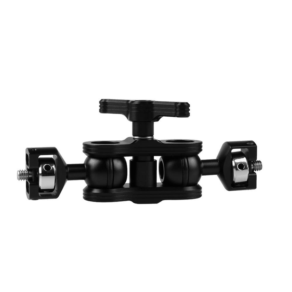 Multi Fungsi Dual Ball Joint Magic Arm Hot Shoe Mount Adapter 1/4 ''Sekrup ARRI Pin Untuk Canon Nikon Sony Monitor Light Holder