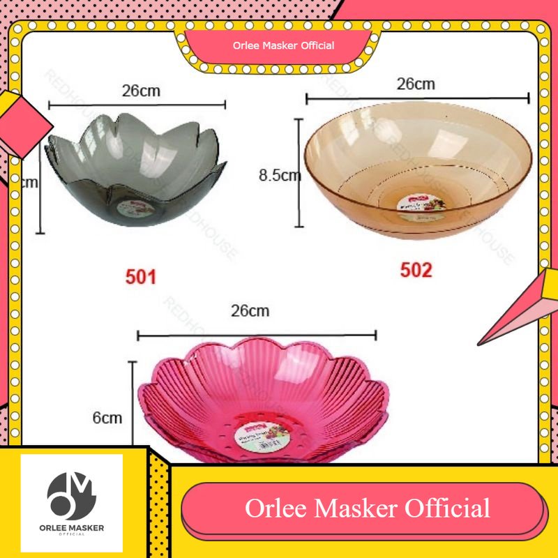 PIRING BUAH MIKA EKLUSIF/ PIRING BUAH ANTI PECAH ORIGINAL WARNA RANDOM/ PIRING BUAH REDHOUSE