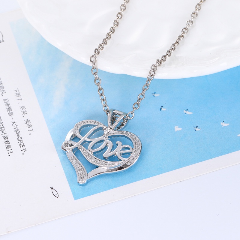 [FRA] Kalung Hati Cinta Huruf Hollow