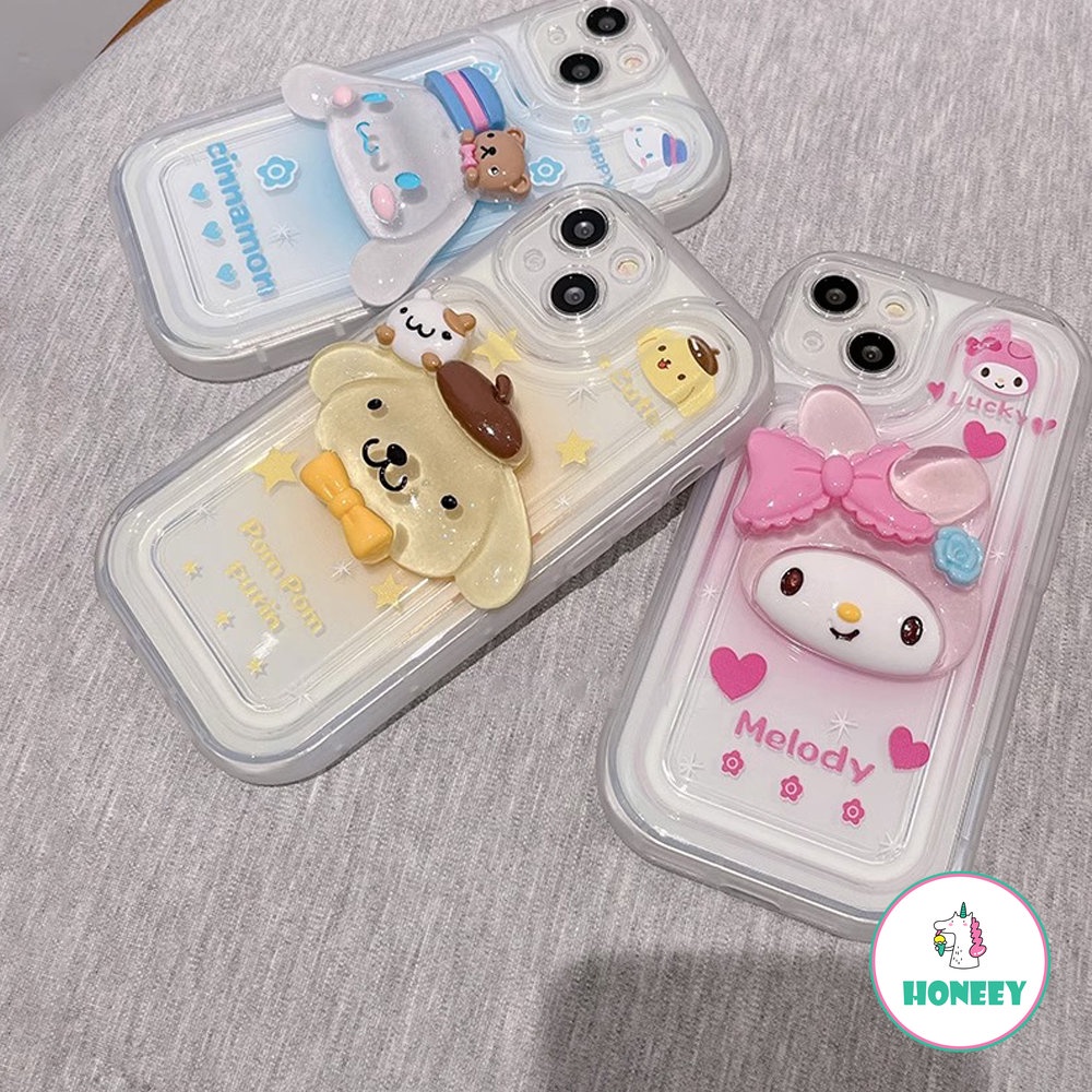 Casing Ponsel Cinnamoroll Kartun 3D Yang Indah Untuk iPhone 14pro Max Case iPhone 11 Pro Max13 12 Pro XR XS Max7 8 14 Plus Airbag Bening Penutup Belakang