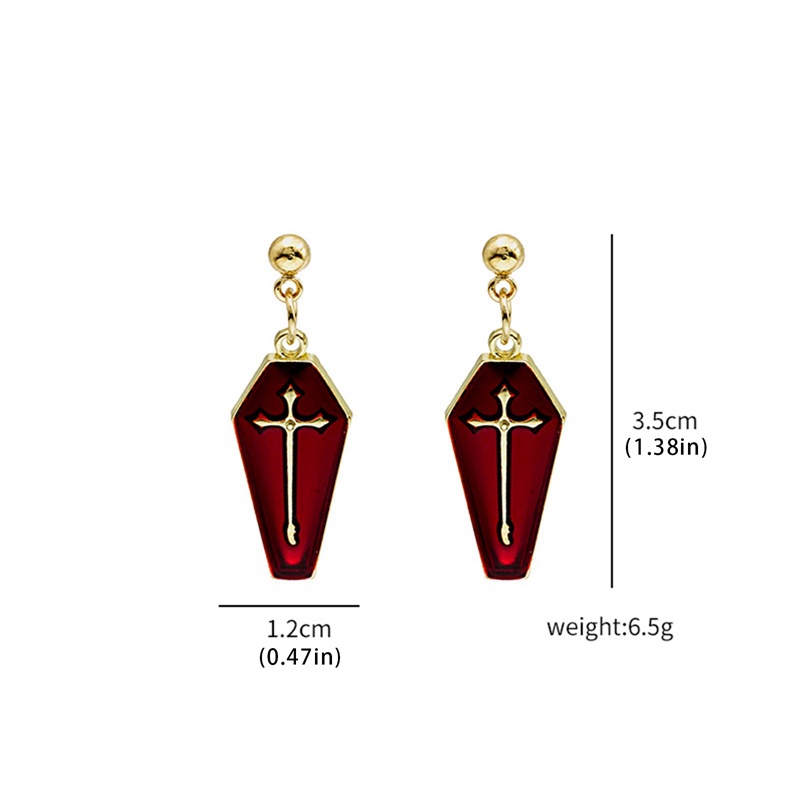 Kepribadian Anting Kait Tengkorak Gaya Hitam Gelap Untuk Wanita Retro Punk Gaya Bat Earring Perhiasan Hadiah