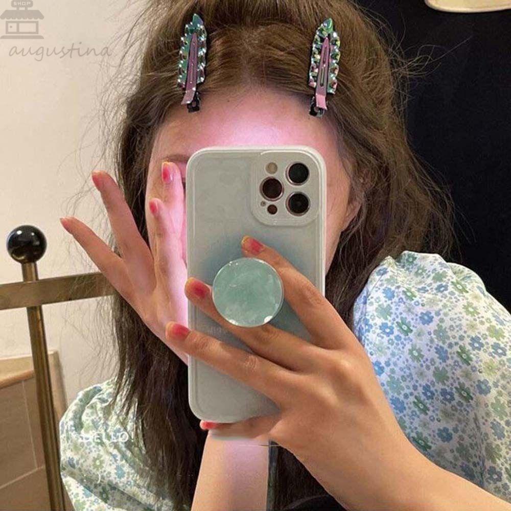 Agustinina Wave Hair Clip Lovely Side Clip Duckbill Clip Untuk Anak Perempuan Warna Permen Tanpa Jejak Mermaid Metal Untuk Wanita Jepit Rambut