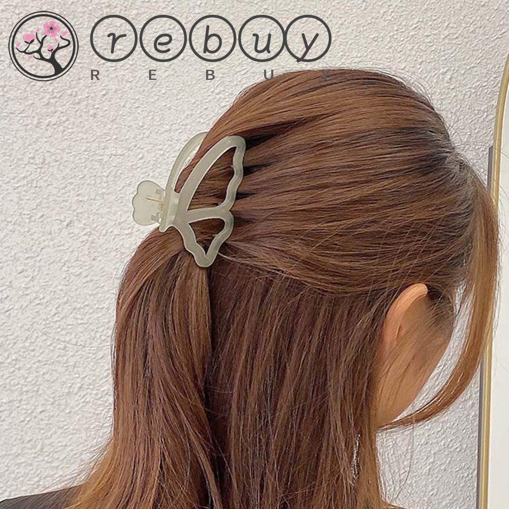 REBUY Rebuy Butterfly Hair Claw Fashion Korea Jelly Warna Gadis Untuk Wanita Hiasan Kepala