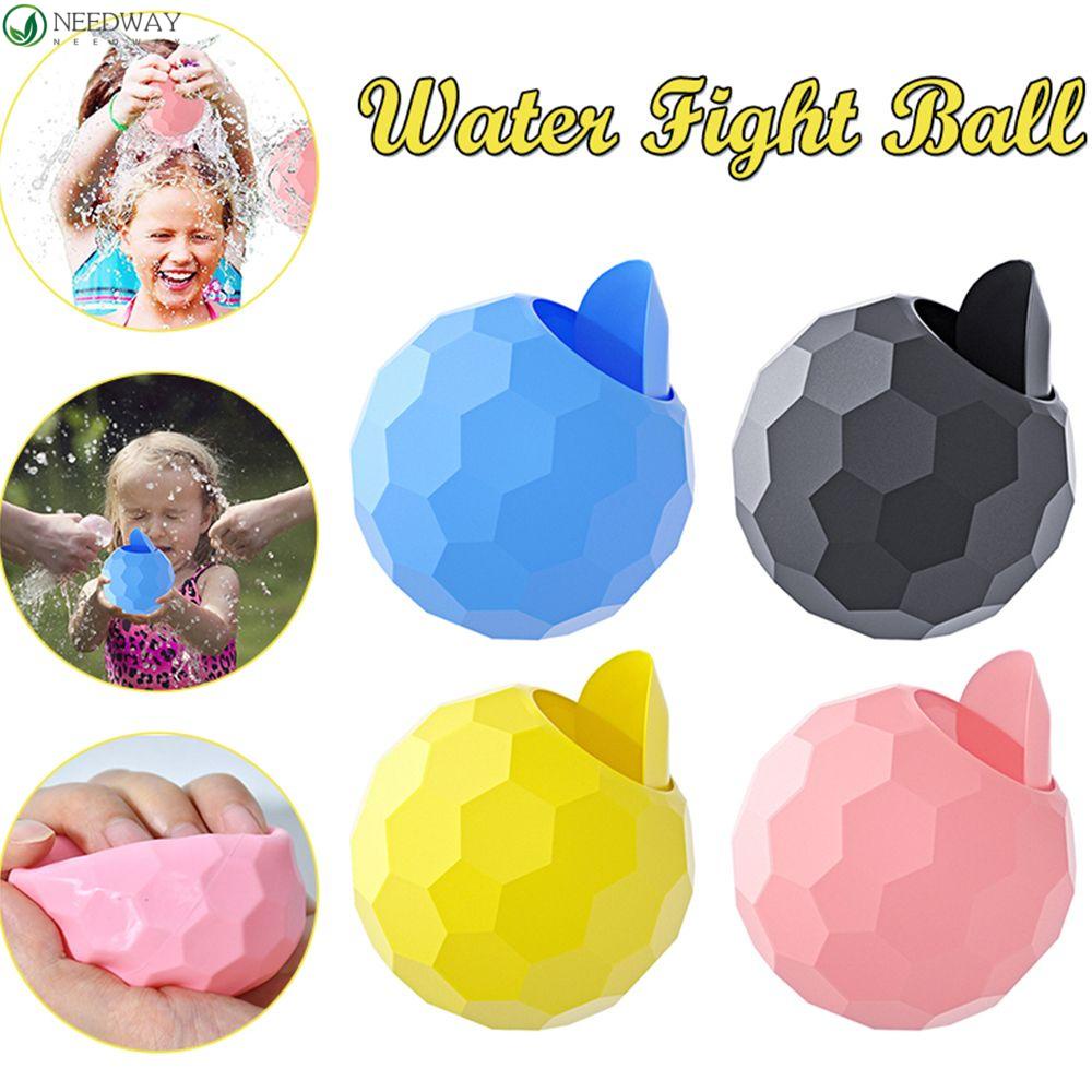 NEEDWAY Water Bomb Ball Reusable Self sealing Water Fight Games Pantai Musim Panas Mainan Luar Ruangan Anak-Anak Balon Air