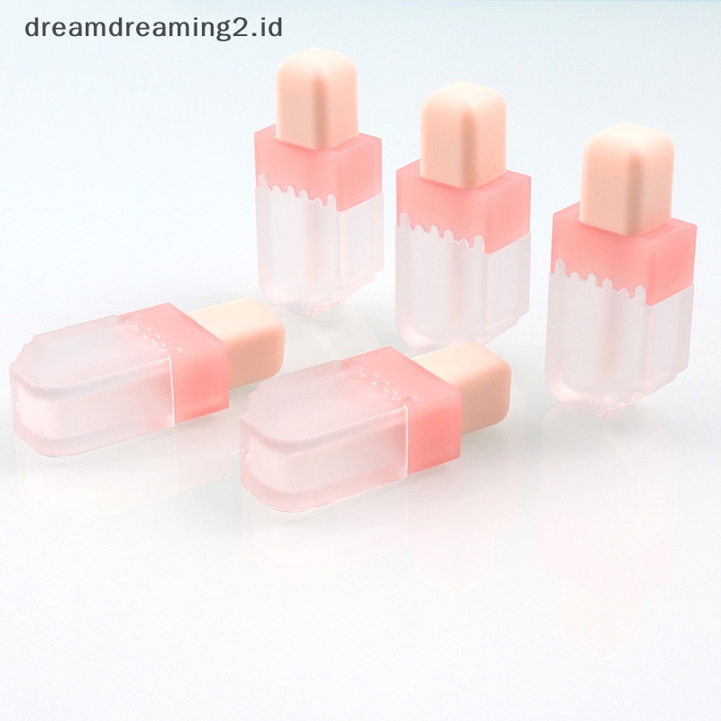 (drea) 5ml Tabung Lip Gloss Kosong Ice Cream Refillable Lip Balm Bottle Wadah DIY //