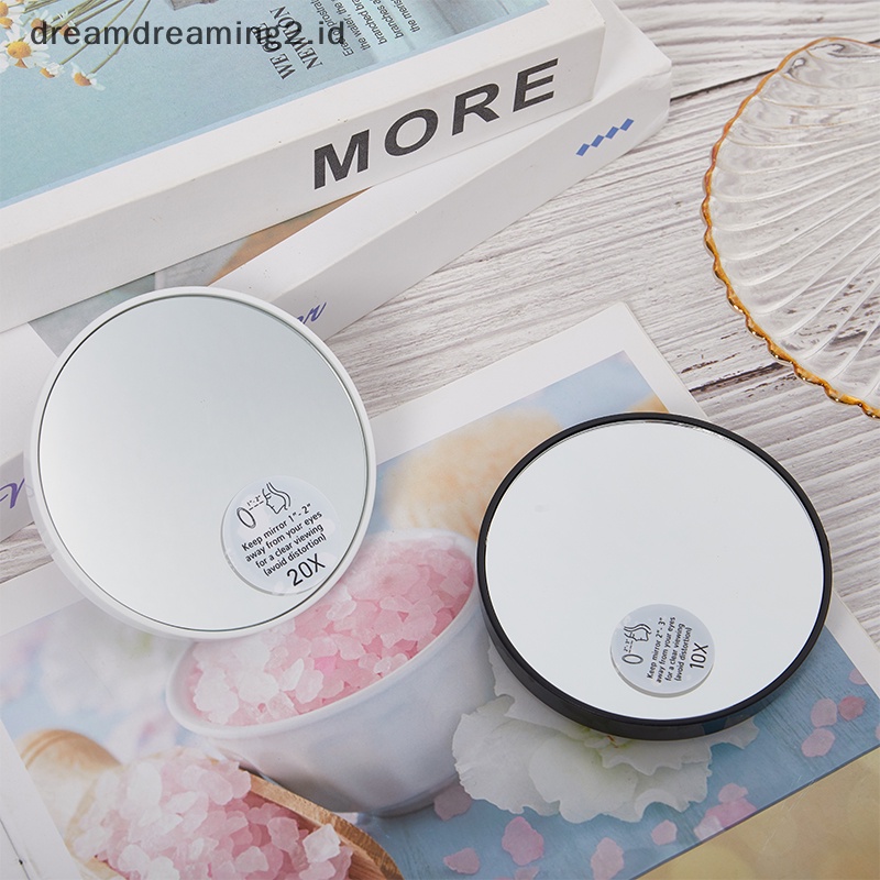 (drea) 10 /20X Cermin Pembesar Makeup Dorms Rumah Kantor Suction Cup Dengan Tweezer //