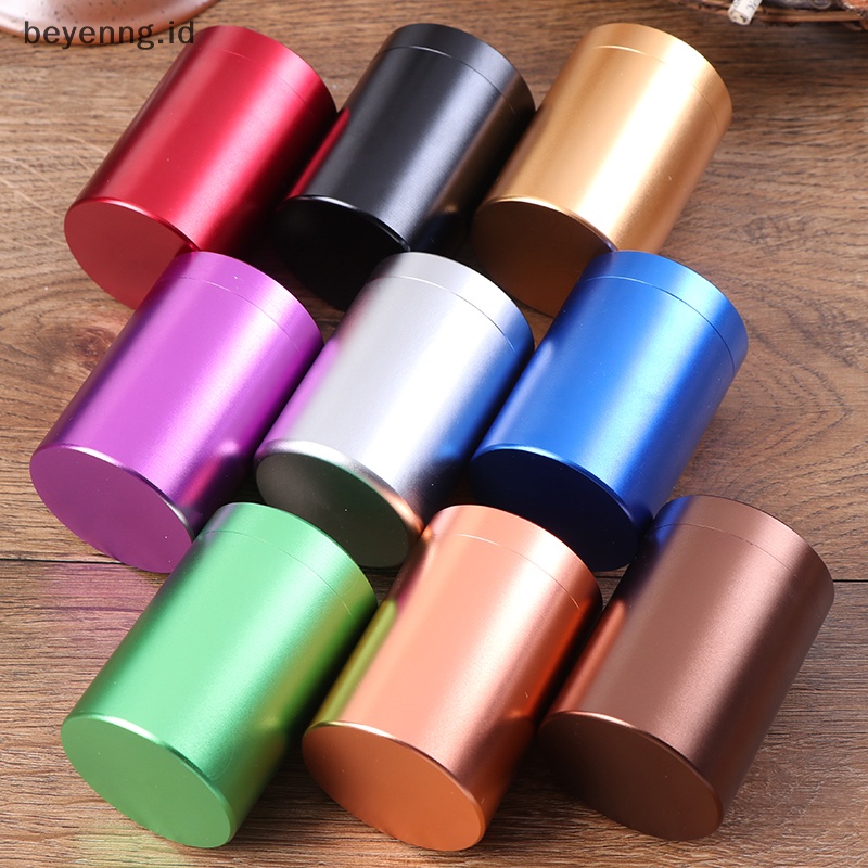 Beyen Mini Metal Box Storage Aluminium Teh Bisa Travel Portable Jar Gula Kopi Caddy ID