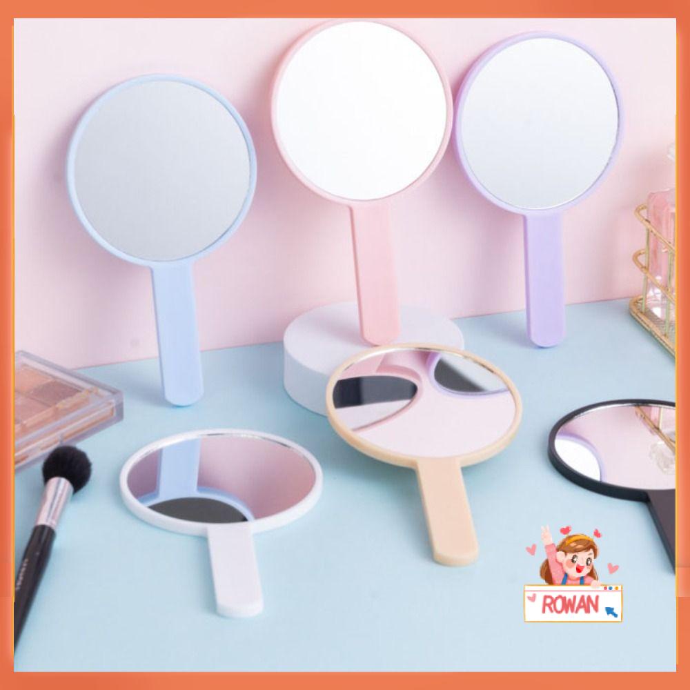 R-FLOWER Cermin Rias Make Up Cute With Handle Alat Make Up Salon SPA Gagang Hand Mirror