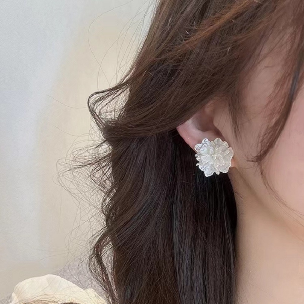 Deartiara2023 Anting Bunga Camelia Putih Trendi Baru, Desain Niche, Anting High-end Dan Serbaguna Untuk Wanita