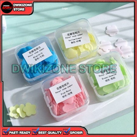 [DZS] SABUN CUCI TANGAN KERTAS MINI MOTIF BUNGA SOAP TRAVELING TRAVEL PORTABLE MILTIFUNGSI SERBAGUNA