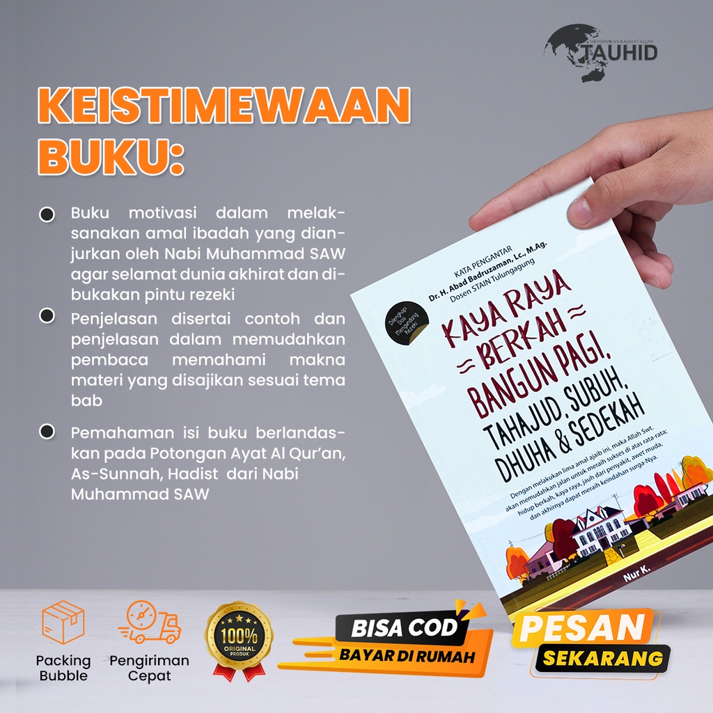 Kaya Raya Berkah Bangun Pagi Tahajud Subuh Duha &amp; Sedekah – Buku Agama Islam Buku Motivasi Islam Original Soft Cover Buku Motivasi Islami Best Seller Buku Bacaan Amal Ajaib Bangun Pagi Sholat Tahajud Subuh Duha Sedekah Dan Rejeki Berkah