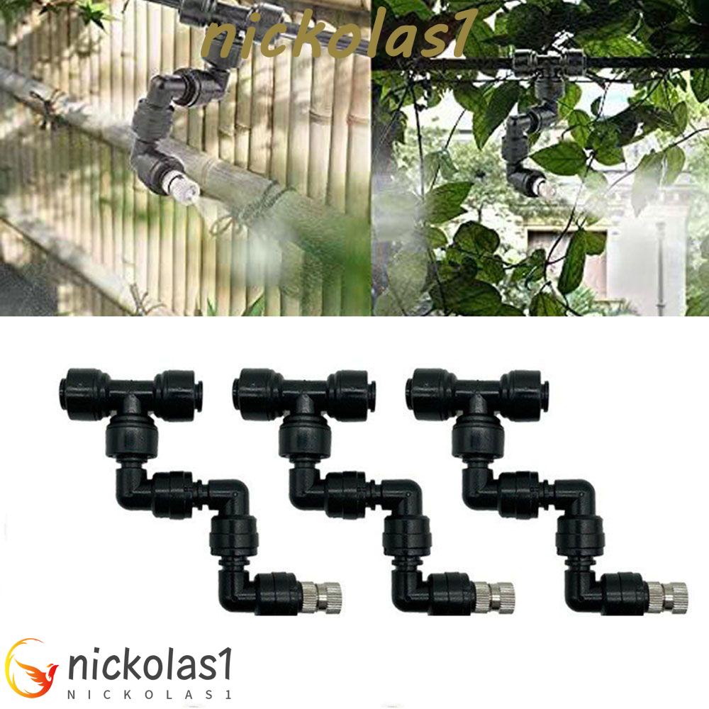 NICKOLAS1 Misting Nozzle Pendingin Terrarium 360derajat Untuk Reptil Greenhouse Berputar Hutan Hujan Quick Connector