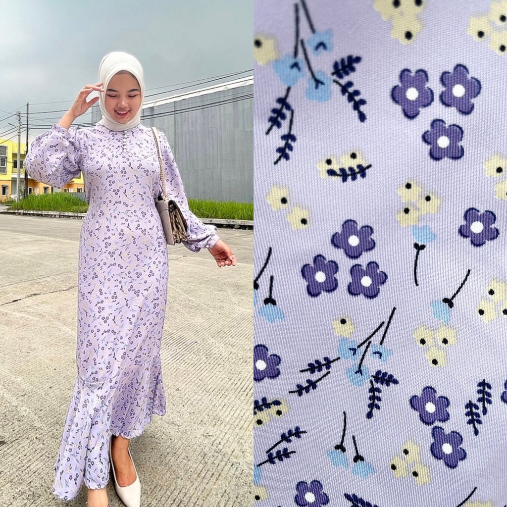 BEFAST - ZFS DRESS MAXY INA / ZALICA SHAKILA MOTIF TERBARU / LongDress Wanita Keluaran Terbaru / Fashion Wanita Kondangan/Pesta / OOTD Wanita Remaja Hijab Style / Dress Maxy Lengan Panjang Motif Flowoer Terbaru / Pakaian Casual Wanita