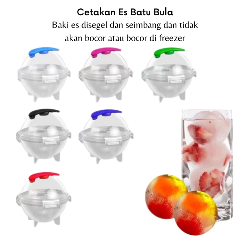 GOS -D408- Bulat Cetakan Es Batu - Cetakan Es Batu Bulat Ice Ball Maker