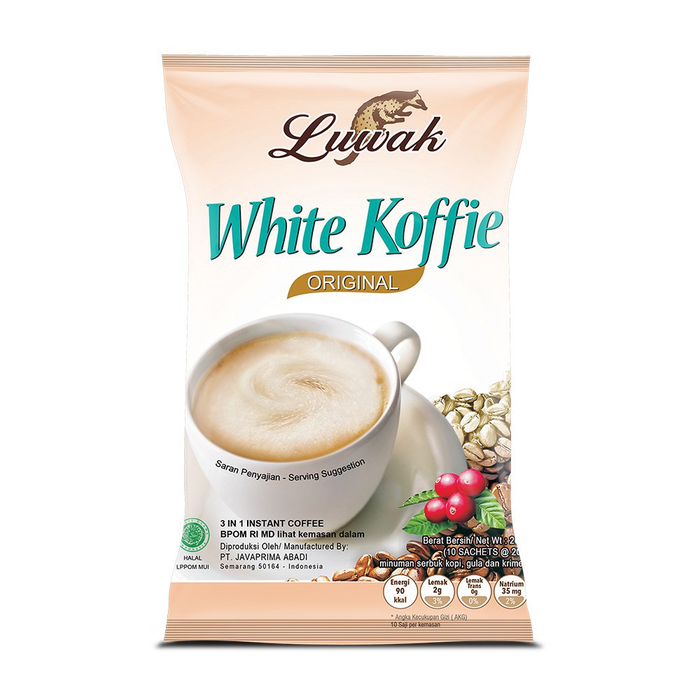 

FCW Jakbar - Kopi Luwak White Koffie Original 1 Renceng 10 x 20 Gram