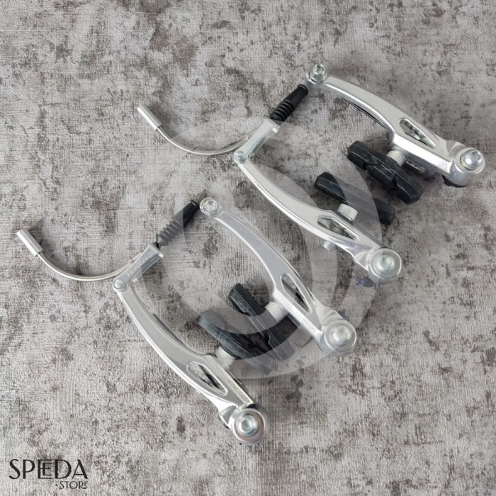 Tektro V Brake 355 Rem Sepeda Lipat MTB Silver Chrome - Satuan