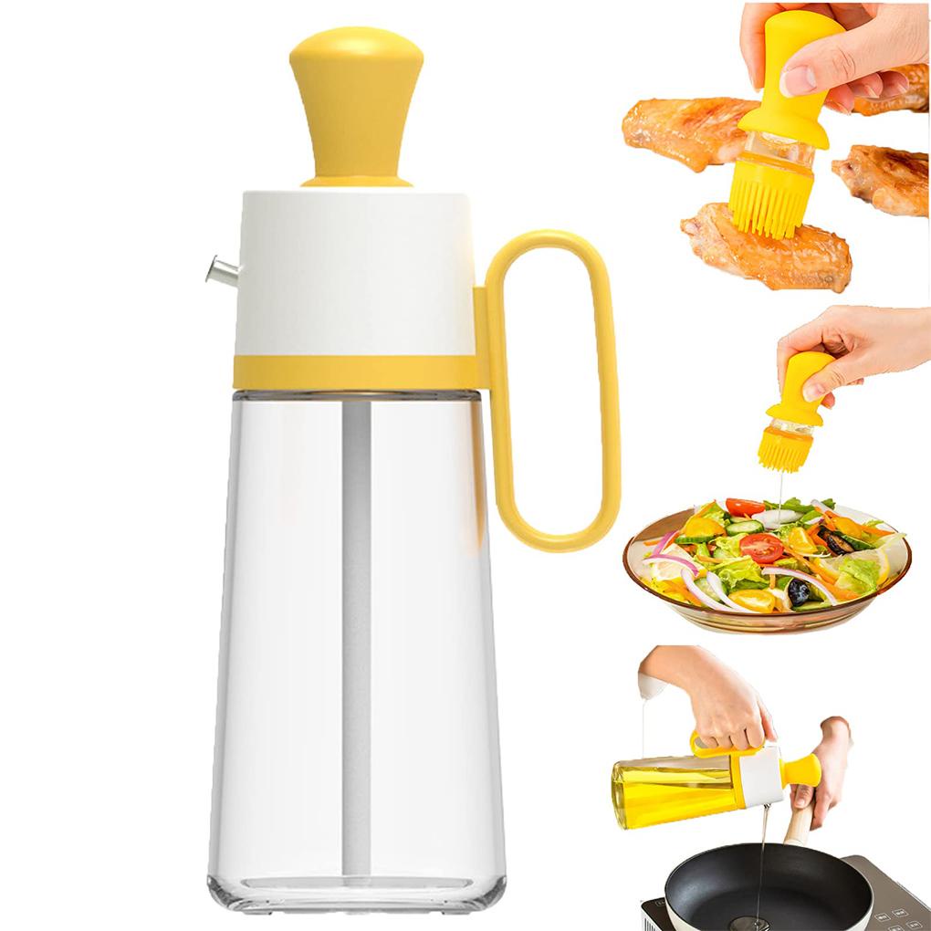 Botol Dispenser Minyak Kuas Oles Silikon Stainless Steel Nozzle BBQ Grill Rumah Tangga Dapur Baking Masak Aksesoris Hadiah