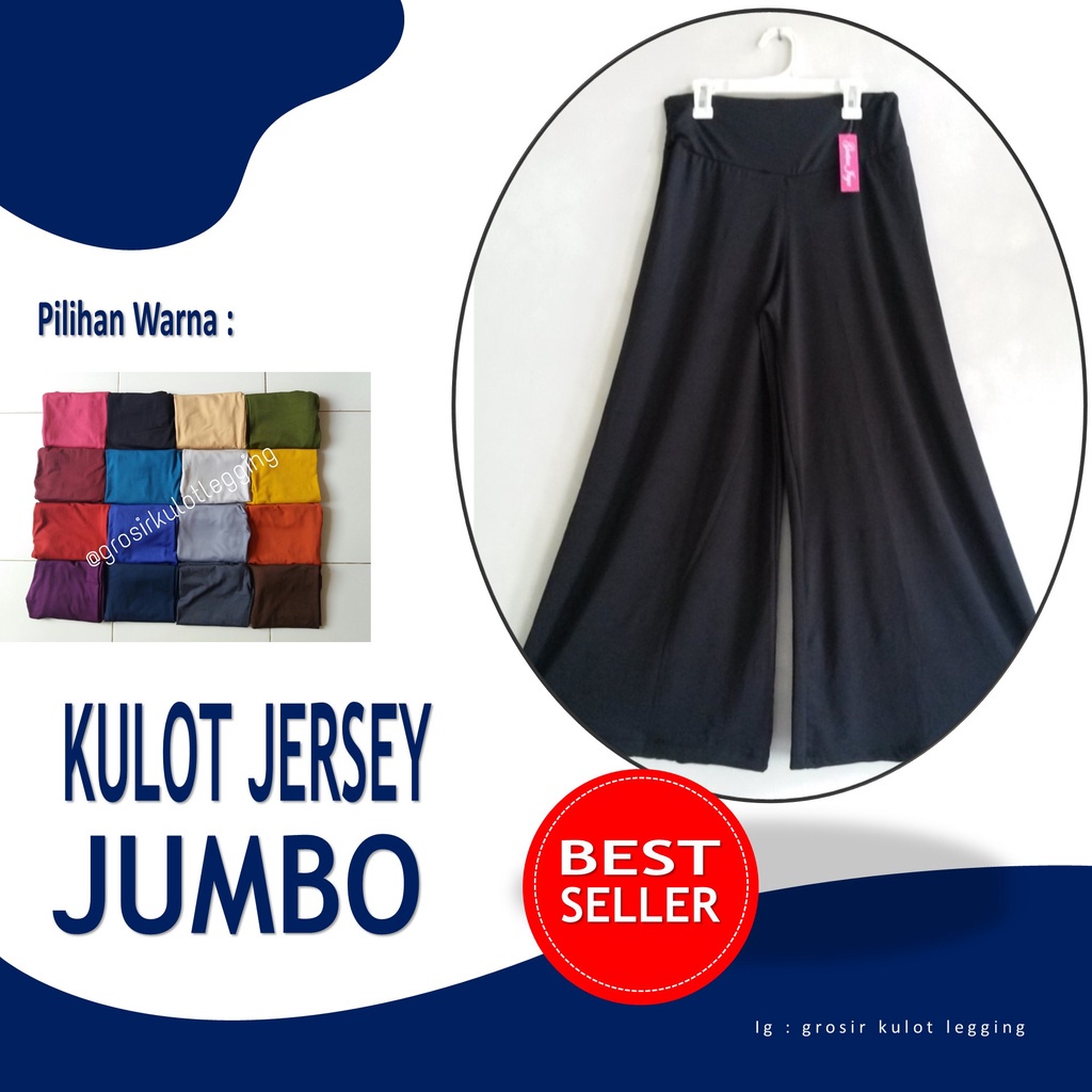 Celana Kulot Panjang Wanita Jumbo Jersey