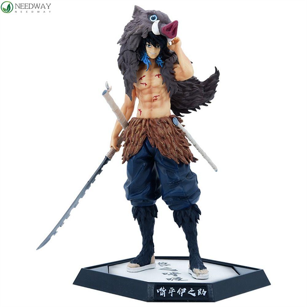 NEEDWAY Needway Demon Slayer Action Figure 29cm PVC Kimetsu No Yaiba Model Mainan PVC Action Figure Inosuke Anime